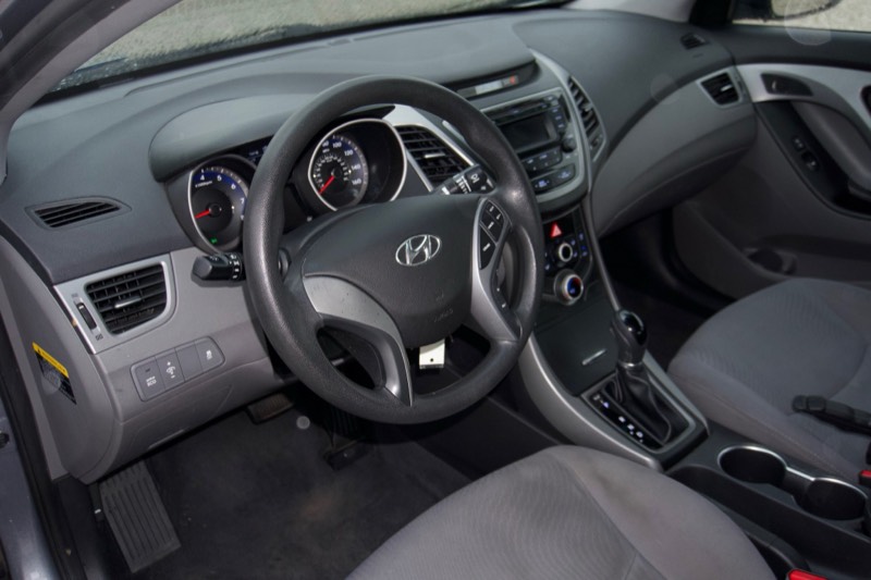 Silver Hyundai Elantra, interior door detail